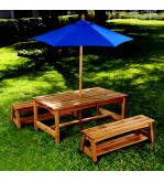 Şemsiyeli Ahşap Piknik Masası