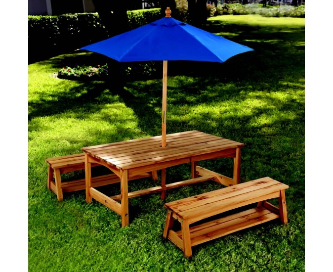Şemsiyeli Ahşap Piknik Masası