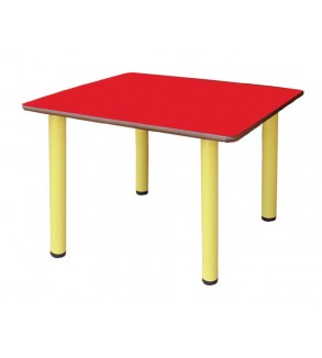 Metal leg square table