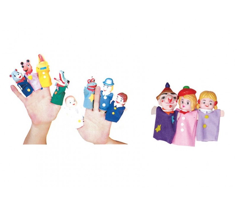 Kreş-Anaokulu Plastik Başlı Parmak Kuklalar