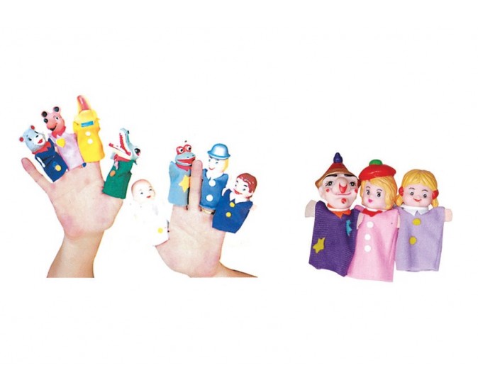 Kreş-Anaokulu Plastik Başlı Parmak Kuklalar