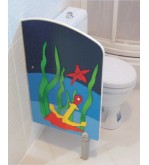 Anaokulu Kreş Figürlü WC Paravanı