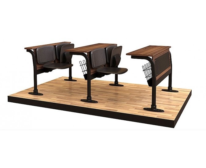 Leather coating binary sitting lecture desk Leather coating binary sitting lecture desk