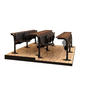 Leather coating four sitting lecture desk