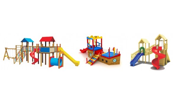 ahşap oyun parkı, çocuk oyun parkı,